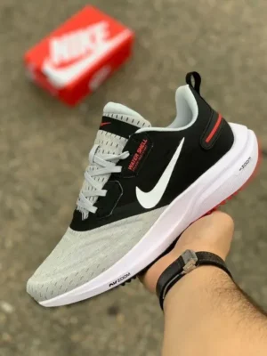 Nike Air Zoom Running Water Shell Grey Black For Men (Master Quality) Shoes Wala
