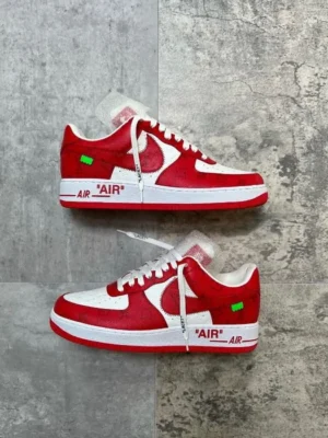 Nike Air Force 1 Off- White X Louis Vuitton Virgil Abloh Red (Master Quality) Shoes Wala
