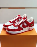 Nike Air Force 1 Off- White X Louis Vuitton Virgil Abloh Red (Master Quality) Shoes Wala