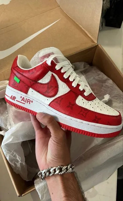 Nike Air Force 1 Off- White X Louis Vuitton Virgil Abloh Red (Master Quality) Shoes Wala
